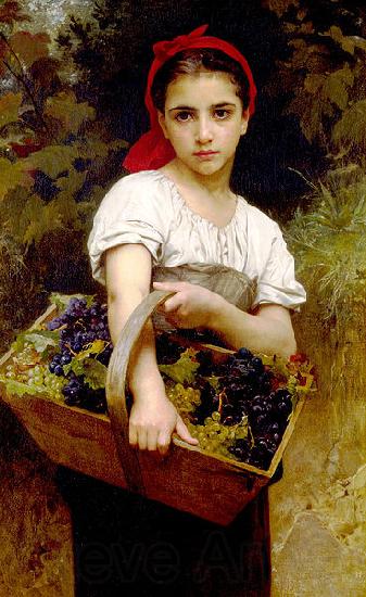 Adolphe William Bouguereau Grape Picker France oil painting art